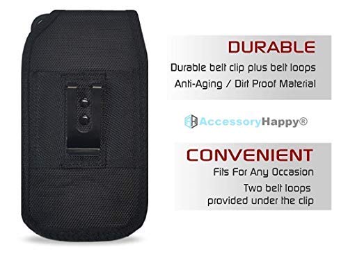image for AccessoryHappy AH Military Grade Cell Phone Pouch Clip Holster Holder 