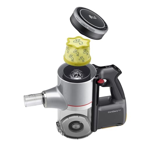 LG Electronics Akku-Staubsauger A9K-CORE1S| Akku-Sauger mit zwei Akkus (bis zu 120 min.)| Ausziehbares Teleskoprohr, Silber