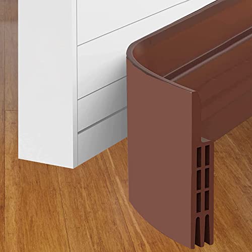 DAOXU Burlete Puerta Tira Sellado Puerta Insectos Tira Autoadhesivo Ellado Burlete Puerta Anti ruido/Prueba de Viento/Anti bug de Sellado (100 * 5 cm, Marrón) Cover