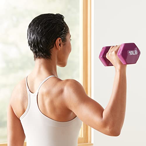Amazon Basics IR92005-10LBX2 Vinyl Coated Dumbbell Hand Weights thumb #4