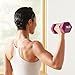 Amazon Basics Vinyl Coated Dumbbell Hand Weights, 10 Pounds, Pair, Purple