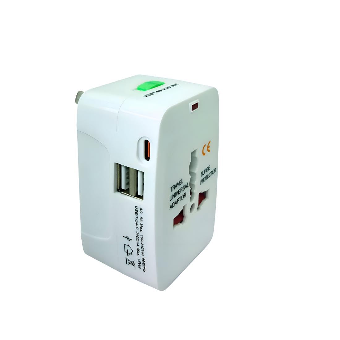 Upix Universal Travel Adapter with Type C Charging Ports - International Multipurpose All-in-One Solution for US, AUS, UK, Europe, North/South America, China, Japan & Thailand & 150+ Countries-picture-10