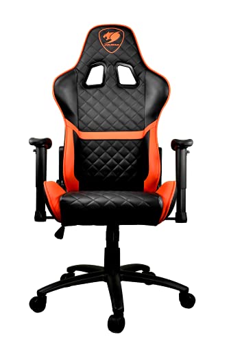 Cougar Armor One Poltrona Gaming, Finta Pelle, Nero/Arancione, Medio, Similpelle, Multicolor, Médium - Sedia gaming - Immagine 14