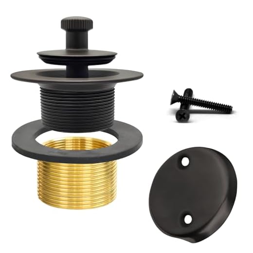 100% Brass Lift and Turn Bathtub Drain - Oil Rubbed Bronze Finish - Bathtub Conversion Kit - VHI - Handyman Designed & Quality Tested - Will Fit All Bathtub Drains