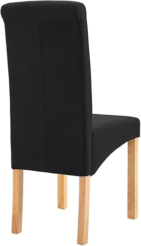Miniatura 6 de Dining Chairs 2 Pcs Black Fabric,Living Room Dining Chairs,Counter Dining Chairs Suitable for Daily Dining Or Special Events Such As Meetings,
