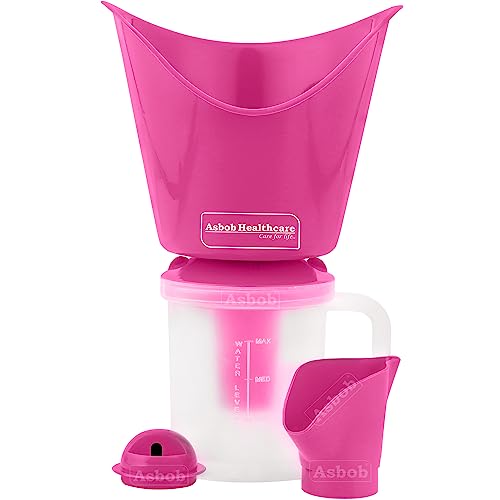 3 in 1 steamer for cold and cough, vaporizer steamer for cough,cold and facial, steam inhaler & vapourisers for adults - Pink