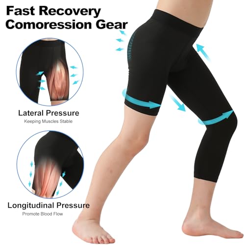 2 Pack Compression Pants Boys Youth Leggings One Leg Compression Tights for Basketball Sports Athletic Base Layer2