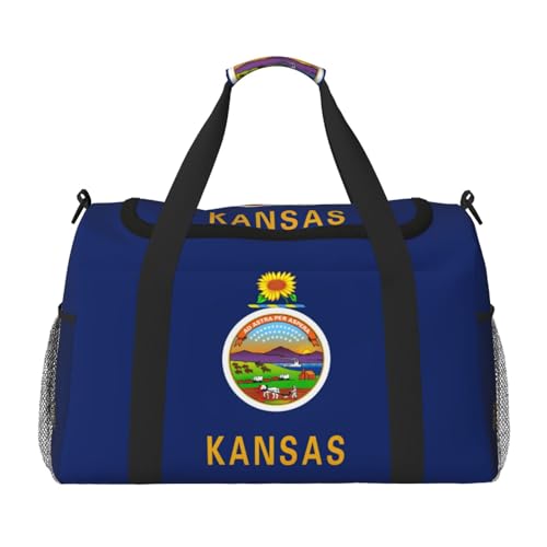 Sac de week-end imprimé Kansas pour femme, le compagnon de vos escapades et voyages