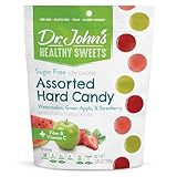 Dr. John's Healthy Sweets Sans sucre Fruit Hard Candy avec Xylitol Fraise, melon d'eau et pomme verte