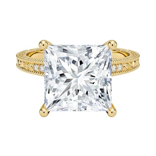 5 Ct IGI Certified Princess Cut Lab Grown Diamond Ring For Women