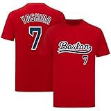 MASATAKA Yoshida Shirt T-Shirt Jersey Baseball No Brand/Logos 100% Cotton for red Mens/Womens/Kids