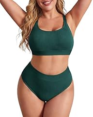 Dark Green High Waisted Bikini