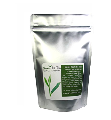 Decaf Jasmine Tea , Green Tea Co2 Naturally Processed Caffeine-Free Tea - 8 Oz Bag #TOP2