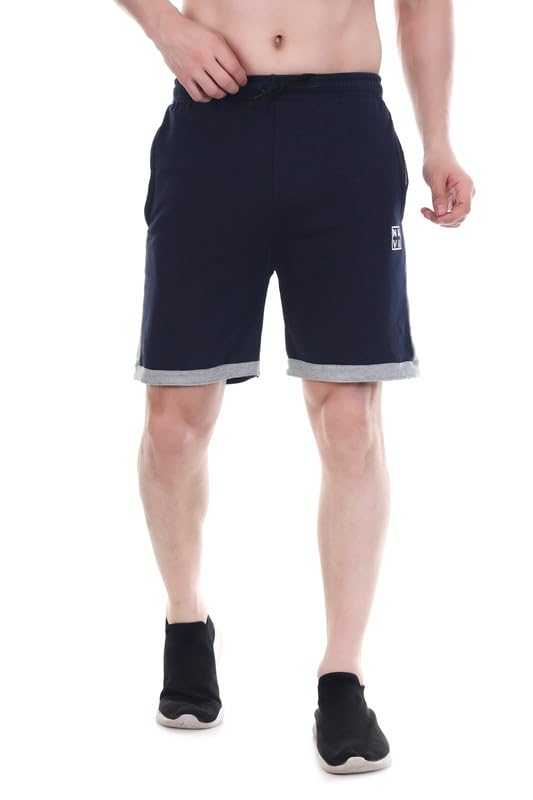 navii clothing Men’s Cotton Shorts for Gym Workout & Casual Wear | Short Pant for Men | Breathable Lightweight Fabric | Running Sports Yoga Shorts | Beach Summer Everyday Wear-picture-50