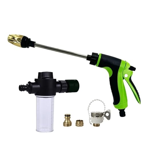 Compatible For Portable Cleaning Tool Pressure Sprinkler Water Gun Car Washers Garden Watering Hose Nozzle Foam Lance ﻿(Water gun set)