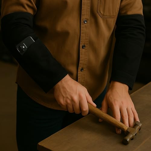 Image of Protective Arm Sleeves with Elbow Padding - 1 Pair Safety Work Arm Cover