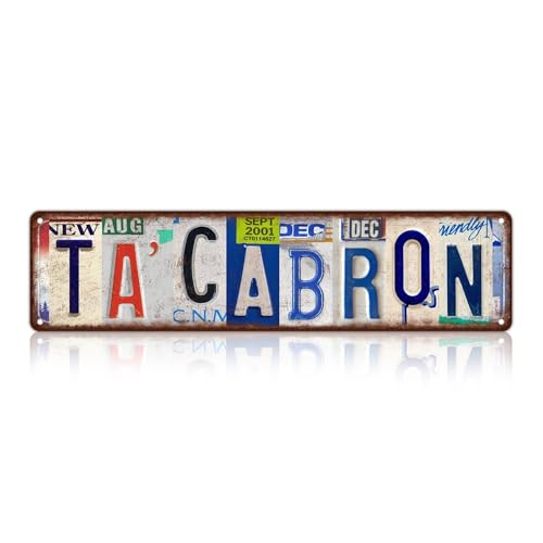 Vintage Ta'Cabron Wall Decor Street Sign Metal Tin Signs