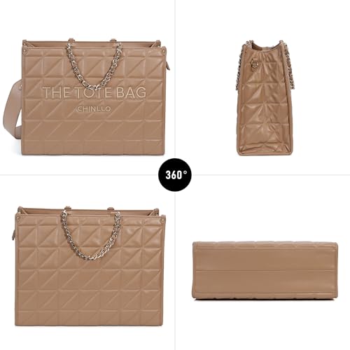 Image of Chinllo Laptop Tote Bag for Women Top Handle Satchel Purse and Handbags Work Compartment with Shoulder Strap