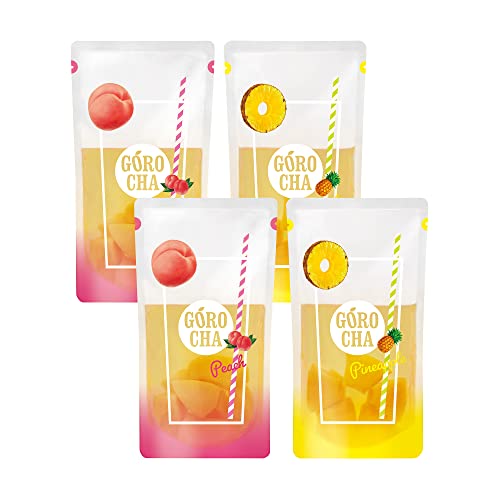 サントリー GOROCHAパイン&白桃 アソート 食べるフルーツティー 200g ×4個