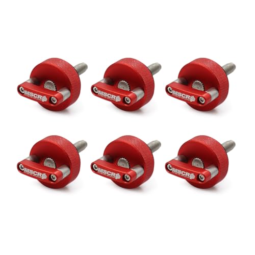 Billet Aluminum Hard Top Quick Removal Fastener Thumb Screw Integrated D Ring for Jeep Wrangler JK 2007-20018 JL 2018-2022 & Gladiator JT (Red)