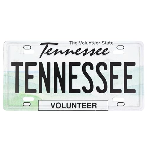 Imán metálico decorativo placa Tennessee 4.11x2.6 in miniatura 1