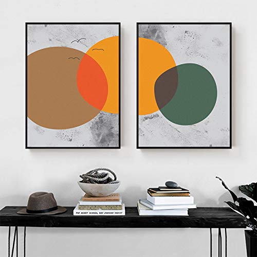 Art Toile Peinture Soleil Lune Affiches pour Habiller un Grand Mur de Salon