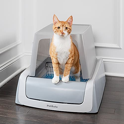 PetSafe ScoopFree Katzenklo Sichtschutz für Katzen - Geruchskontrolle, Kompatibel mit Katzenklos der Zweiten Generation - Grau
