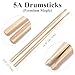 VixxNoxx Drum Sticks Kit - 3 Pairs DrumSticks with Clamp-On Bag, 5A, Retractable Drum Brushes, Rods Drum Brushes, Percussion Instrument Accessories for Cajon Jazz Folk Acoustic