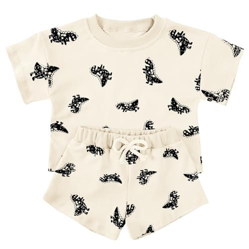 Conjunto de verano para niños con camiseta gráfica y pantalones cortos #127