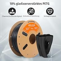 ERYONE Glass Fiber PETG Filament 1.75mm +/- 0.03mm, PETG GF 3D Drucker Filament, 1kg (2.2 lbs)/Spool, Black – Ansicht 2