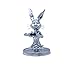 Leheybia Rabbit Gunner Hood Ornament 3D Rabbit Metal Car Hood Ornaments Galvanizing Hand Cast Statue with Mounting Screw Set for Car, Truck, Desktop and Home Decoration