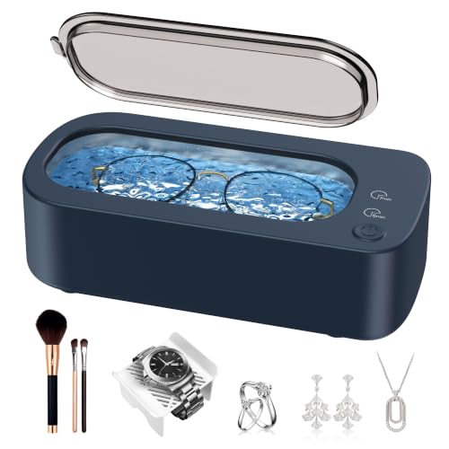 Image of Ultrasonic Jewelry Cleaner Machine: 48kHz 5Min Shine,7Min DeepClean