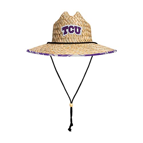 Image of FOCO Men's NCAA College Team Logo Floral Straw Sun Hat