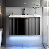 ELEVACHIC 30' Bathroom Vanity with Sink, Modern Wall Mounted Floating Vanity Cabinet, Modern Bathroom Sinks...