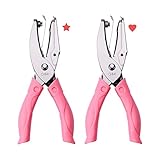 Contenido del paquete: recibirá 2pcs Papel de mano Punchers con agujeros en forma de corazón y estrella.El agujero del corazón es de aproximadamente 5,5 mm y el agujero de la estrella es de aproximadamente 5 mm, lo que puede satisfacer sus diferentes necesidades de perforación.