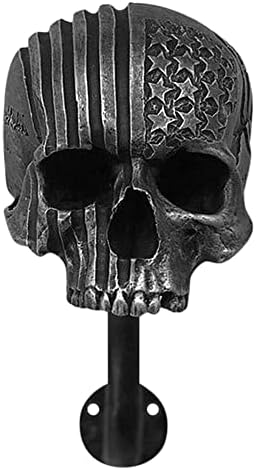 Super SMALL Tiny Motorcycle Helmet Rack Wall Mounted Epic but Tiny Design (Terminator Skull)