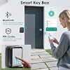 Smart Key Lock Box Electronic Bluetooth Lock Box with Tuya APP Control & PIN Code Types,Share eKey Wall Mounted Lock Box for Airbnb Realtor House Office