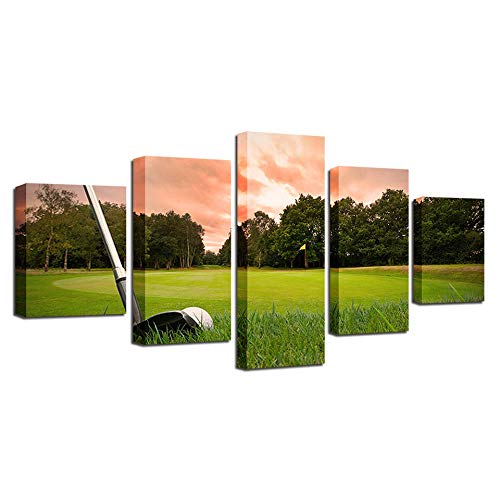 Terrain de golf impression sur toile pour une ambiance salon apaisante