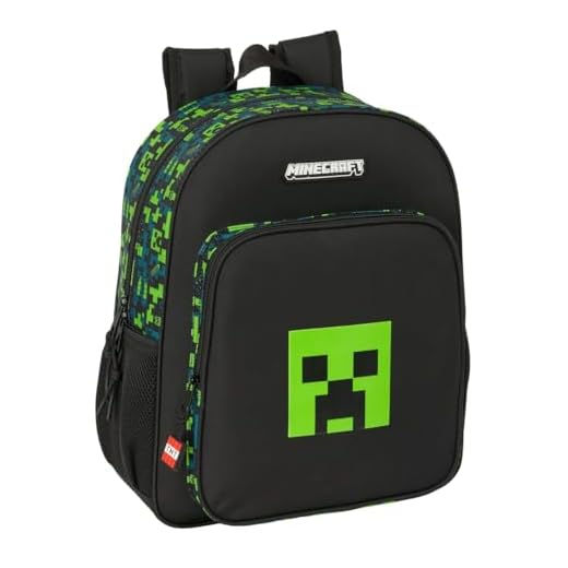 MINECRAFT TNT - Mochila Escolar Niño, Mochila Infantil, Adaptable a Carro, Ideal para Niños en Edad Escolar, Cómoda y Versátil, Calidad y Resistencia, 32x12x38 cm