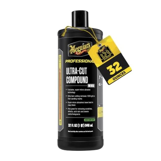 Meguiar's Mirror Glaze Ultra-Cut Compound, Removes Scratches and Restores Car Shine - 32 Fl Oz Bottle