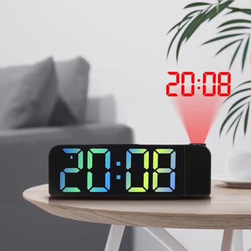 Reloj digital con proyección de hora y pantalla LED: el despertador nocturno para adultos 7
