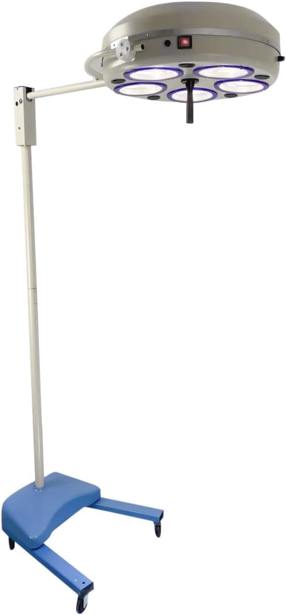 Five-Hole Operating Floor-Standing Shadowless Lamp Movable Standing Examination Light (30 LEDs Lamp)