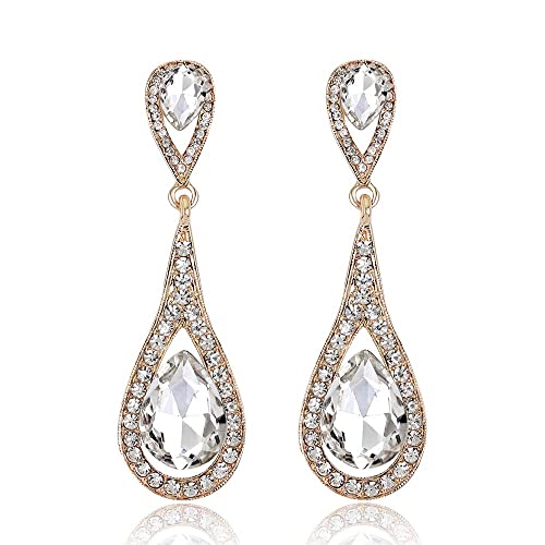 Ornements de mariage longs pour femmes avec cristaux bleu et rouge LAMGUL