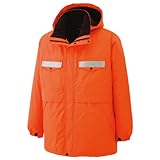 [ミドリ安全] 防寒服 コート 男女兼用 高視認 帯電防止 エコマーク認定 防水 撥水 RC2004 上 オレンジ 3L