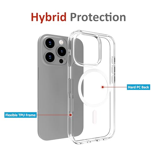 Image of Polycarbonate Case for iPhone 16 Pro, [Military Grade Drop Protection] Full Body Heavy Duty Rugged Case Shockproof Protective - Combo [1 Case + Screen Protector + Camera Lens] Transparent