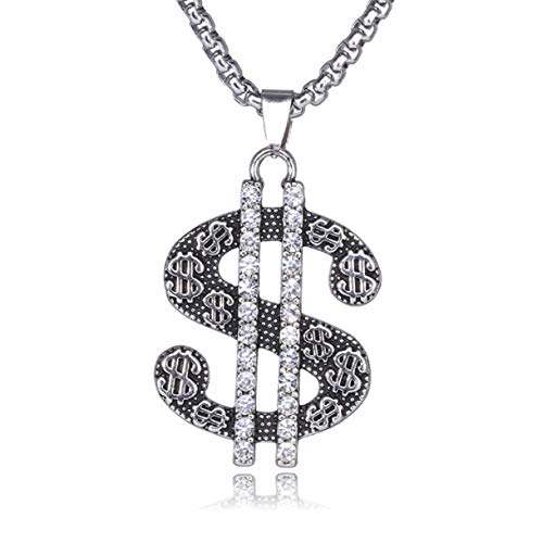 Collier dollar Hip Hop en acier inoxydable, le cadeau idéal pour les passionnés de mode