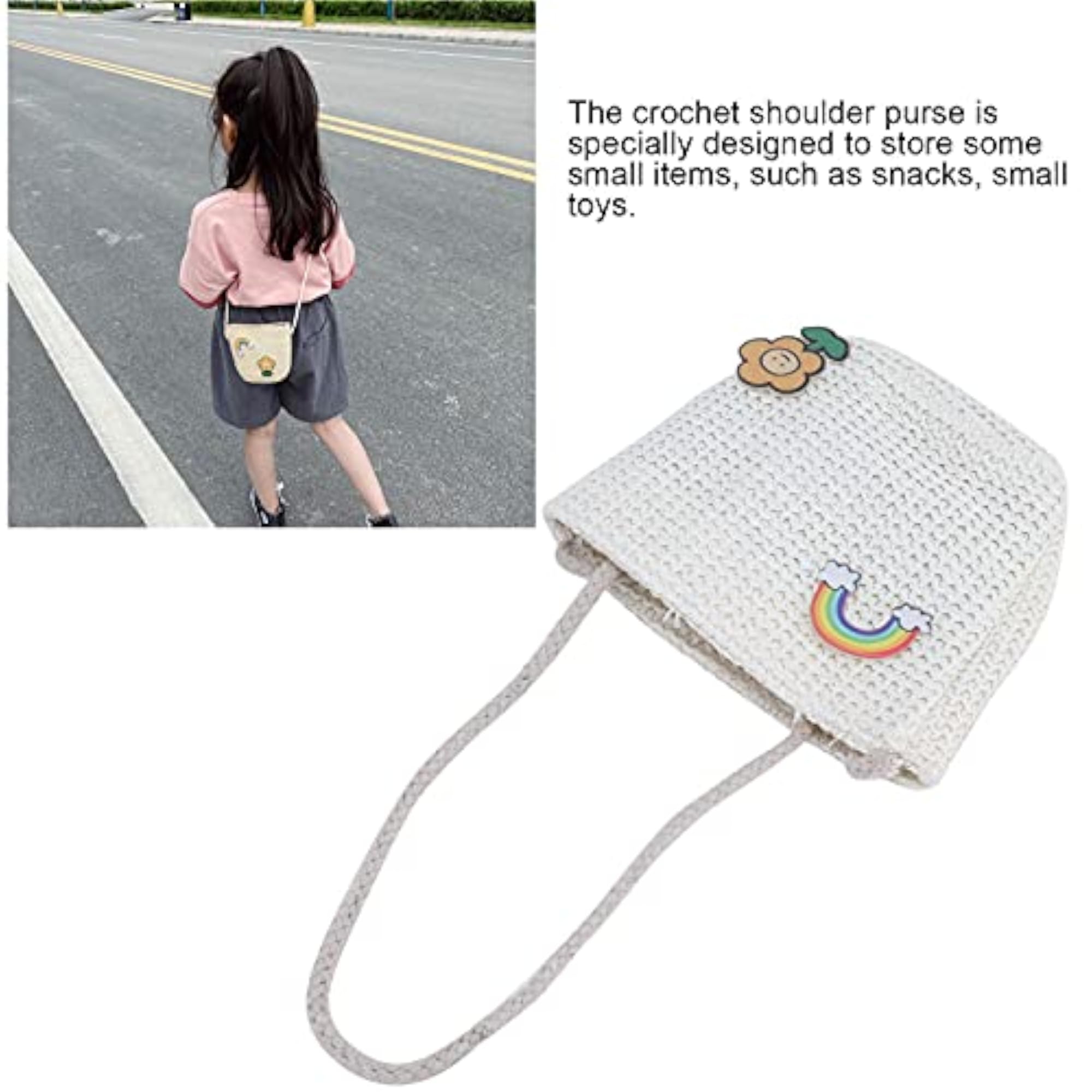Handwoven Crochet Straw Women's Handmade Messenger Bag
