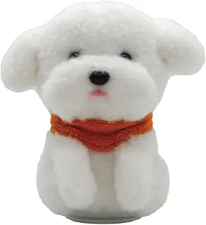 ヤマニ マネしておしゃべり ミニぬいぐるみ 白いわんちゃん 約H13×W12×D11.3cm 11999