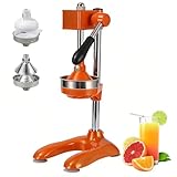 Exprimidor manual de cítricos, exprimidor de acero inoxidable de doble cabeza con diseño ergonómico para una fácil limpieza, ideal para la cocina doméstica y uso comercial