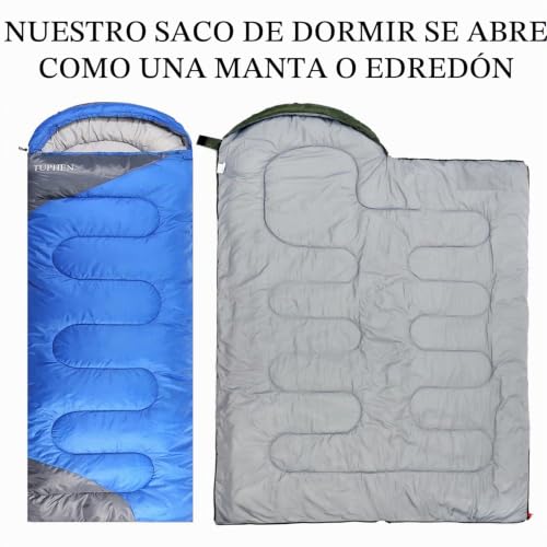 Miniatura 6 de Saco De Dormir - 3-4 Estaciones Camping Sacos De Dormir Para Adultos Niños Niñas Niños - Saco De Dormir Compacto Para Senderismo, Mochilero - Ligero Impermeable Packable Viaje Gear
